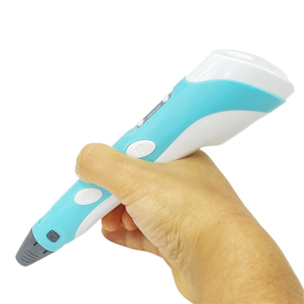 3D Printer Pen 3D Pen OLED Display til Børn/Voksne Kunsthåndværk Print PLA/ABS Filamenter 3D Tegne Printer Kreativt Design Tegning Blue without PLA