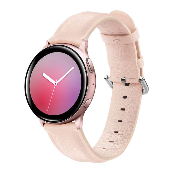 20 mm nahkainen ranneke Samsung Galaxy Watch Active 2 -älykelloon 20mm Brown plus size