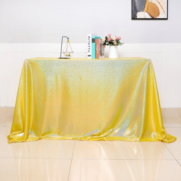 Bröllopsduk Födelsedagsfest Dessertduk Dekoration Förgyllning Laser Bröllopsbordsdekorationstillbehör Noble violet 220*340CM