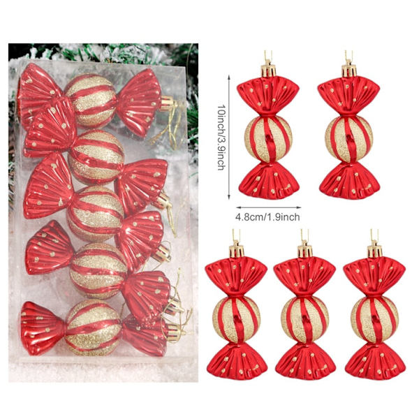Polkagris Julgransdekoration God Jul Dekorationer för Hemmet Navidad Gåva Julgransprydnader Nyår 5pcs Ornament 28