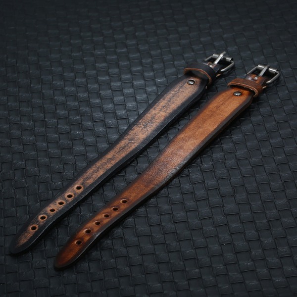 Retro Armband i Nötskinn Enkelt Läderornament för Män Retro Brown