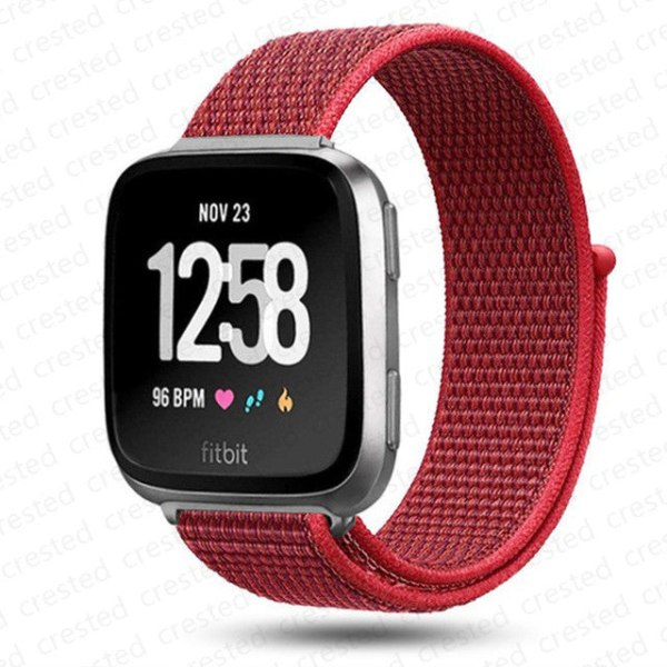 Armband för Fitbit Versa 2 band correa Smartklocka ersättningsarmband Nylon Loop Armband correa Fitbit Versa 2/Fitbit Libe band Overseas Red