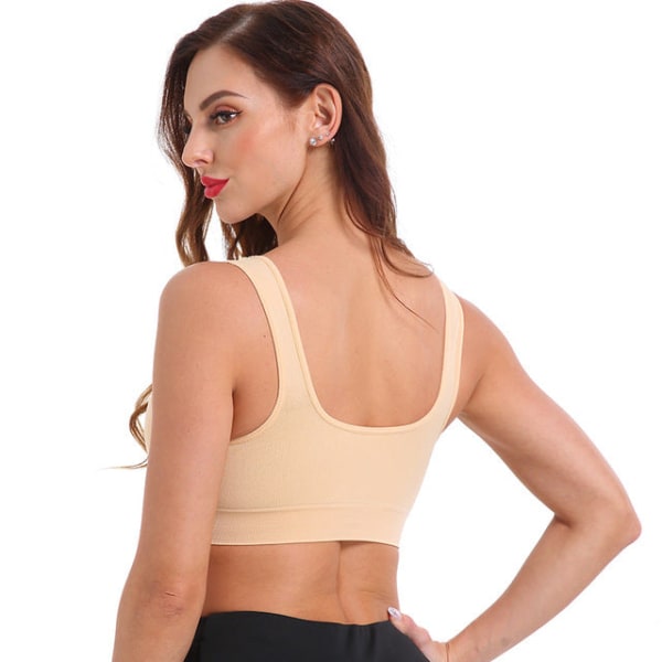 Yoga BH Sport Top Push Up Underkläder Sport BH Crop Fitness Sportkläder charming pink L