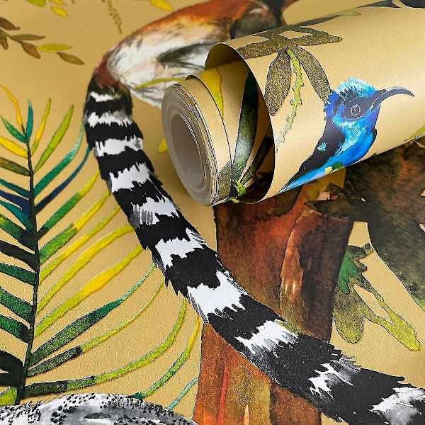 Lemur Tapet Holden Gul Ockra Yellow Ochre