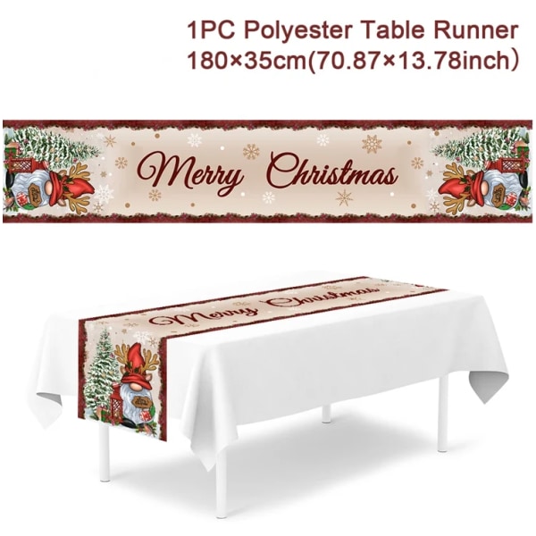 Julbordslöpare God Jul Dekorationer 2023 För Hem Duk Navidad Noel Kerst Julklappar Nyår 2024 Natal polyester 4 as picture