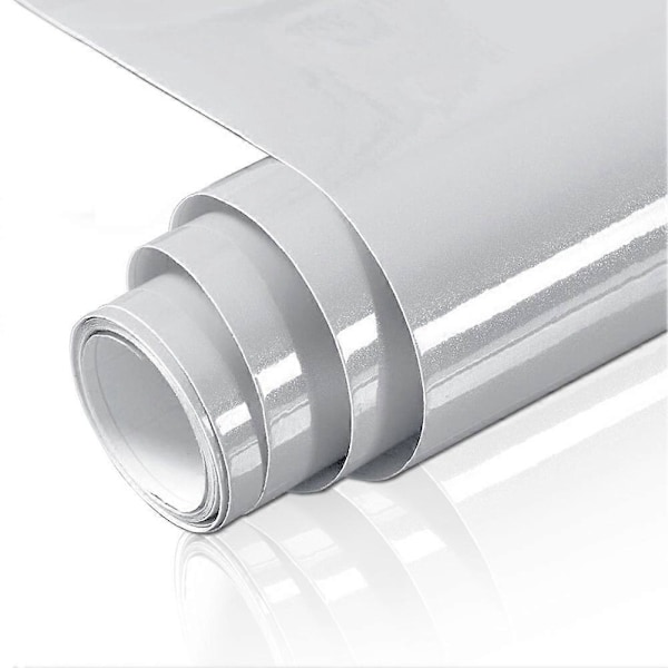 Helmiäishohtoinen PVC Itseliimautuva Vedenpitävä Tapetti Keittiön Kaapin Tarra Huonekalujen Kunnostus harmaa grey