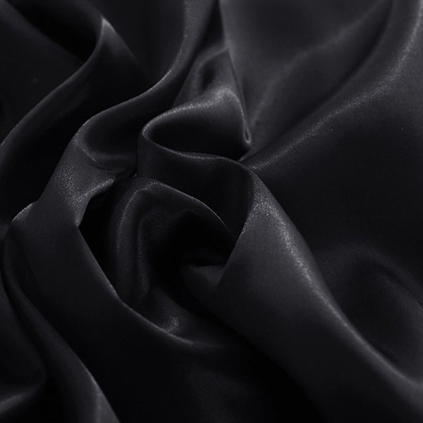 1 stk 45*45cm Sateng Putetrekk Komfortabel Firkantet Hjem Sofa Dekor Ensfarget Pynteputetrekk Sateng Putetrekk Black