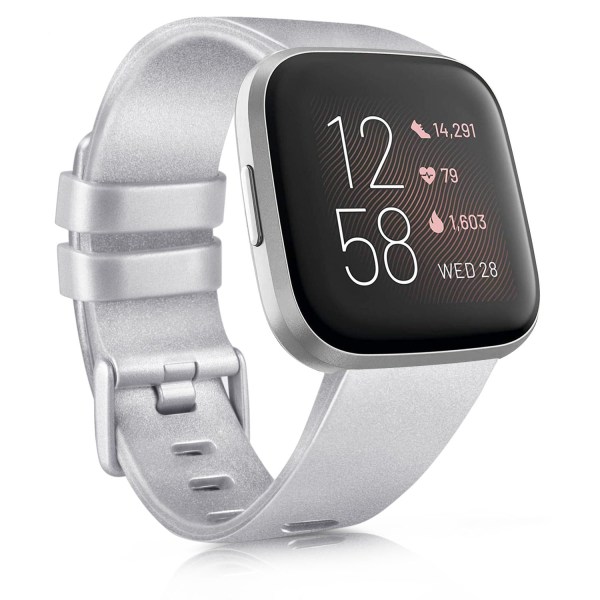 Korvaava ranneke Fitbit Versa 2 SE -rannekkeelle Silikoninen urheiluranneke Fitbit Versa Lite -rannekkeelle Älykellotarvike s-sliver size L for versa 2