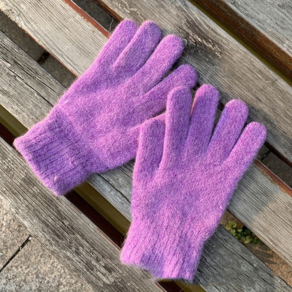 Hansker dame vinter søte plysj varme ridehansker damehansker damehansker dame vinterhansker vinterhansker dame Purple One Size