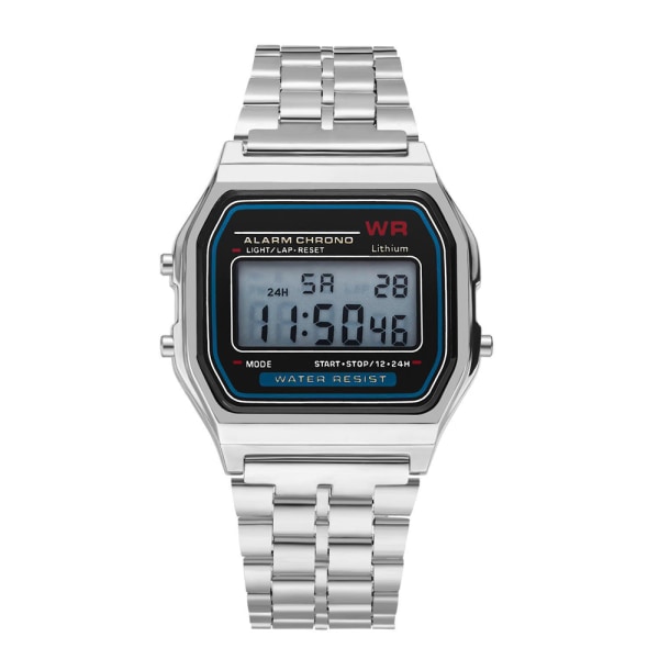 Rosegull Sølv Klokker Menn Kvinner Elektronisk Digital Display Retro Stil Klokke Herre Relogio Masculin Reloj Hombre homme 02-Gold