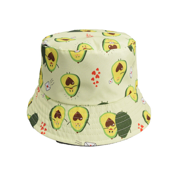Avocado frugt mønster bucket hat skygge udendørs mænd og kvinder generel afslappet kasket 1 One Size
