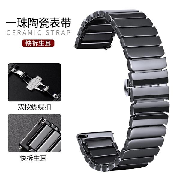 Urrem til Apple Watch iWatch 38/40/41 S10 42mm Universal Keramisk Rem - Sort