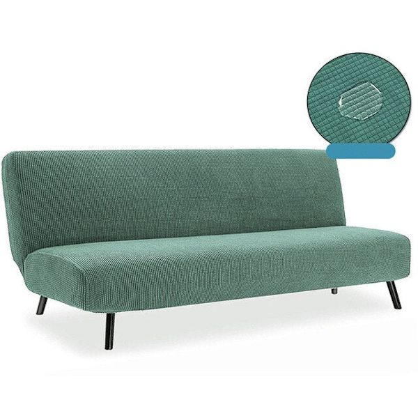 Vanntett sovesofa trekk jacquard ensfarget spandex stue stretch altomfattende sofaputetrekk uten armlener 6251-9 150-210cm