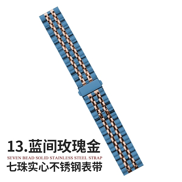 Kellon ranneke Apple Watch iWatchille 38-40-41mm sininen ja ruusukultainen hyppysolki