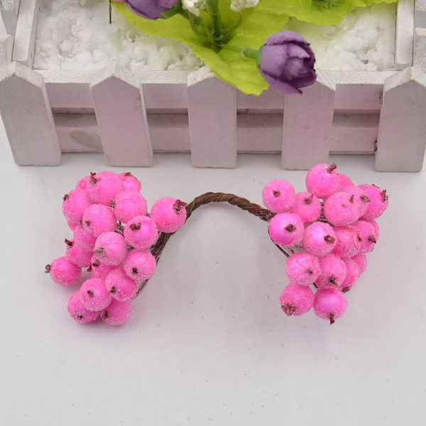 40 stk. Mini Kunstig Blomst Frugt Skum Bær Juledekoration Buket Til Bryllup Hjem Indretning DIY Scrapbooking Bacca Krans A18