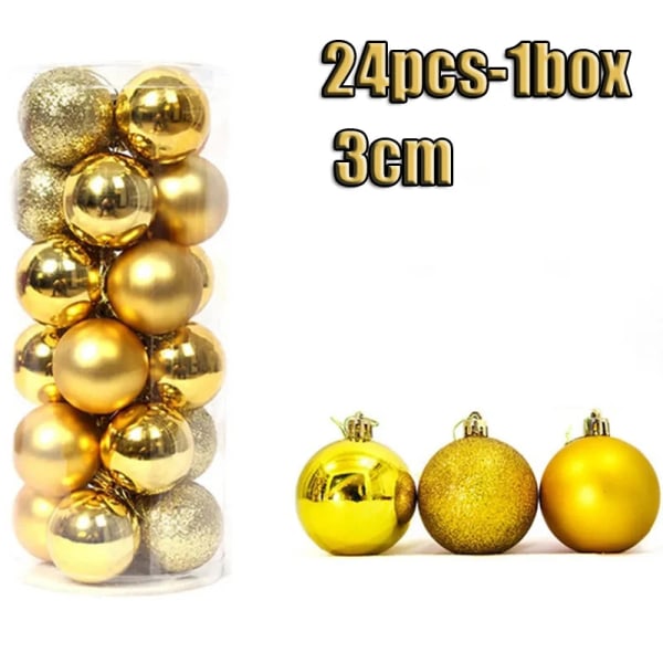 12 st Julgranskulor Ornament för Julgransdekoration Okrossbara Hängande Kulor Juldekoration Style03-4PCS