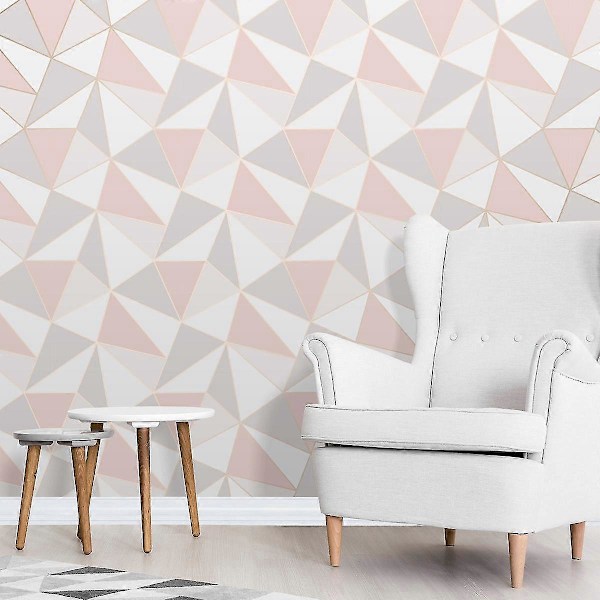 Apex Geometrinen Tapetti Fine Decor Ruusukulta Rose Gold