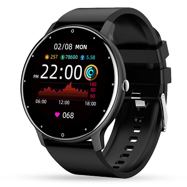 SMS Pulsmätare Blodtryck Sömn Foto Zl02d Klocka Smart Frakt Upgraded MX1 Black
