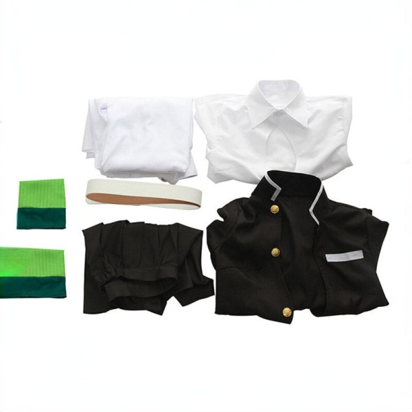 Aikuisten lasten Demon Slayer Kimetsu No Yaiba Anime Kimono Kanroji Mitsuri Cosplay -asu Kisatsutai Seksikkäät naisten Halloween-vaatteet Full Set and Wig 4 150cm