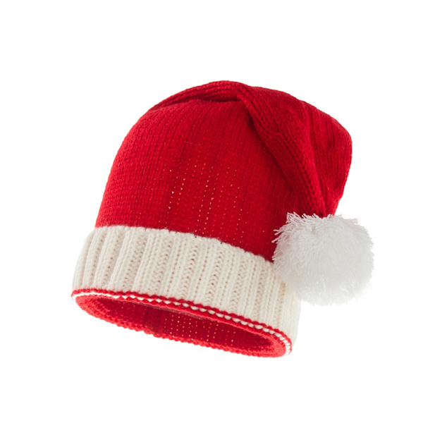 Spot Vinter Pelsball Mamma Baby Strikket Lue Ny Jul Varm Lue Red parent-child Average size