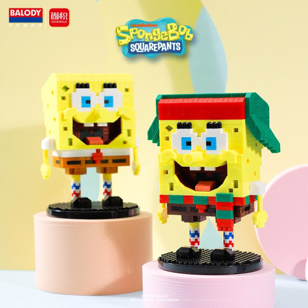 SvampeBob Firkant Mikropartikler Byggeklodser By Patrick Star Blæksprutte Charme Børnelegetøj Fødselsdagsgaver 785pcs Original box