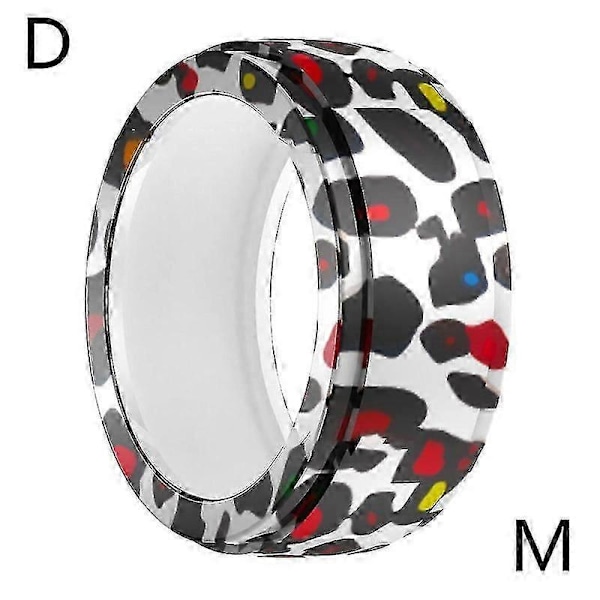 Ringbeskyttelseshylse Ringinnpakning for Oura Ring Gen3 Trykt Silikondeksel Boris Leopard print S