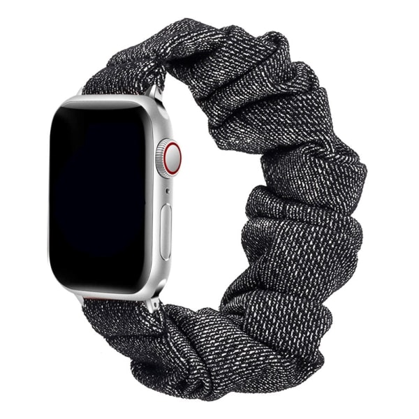 Scrunchie Strap för Apple Watch Band 44mm 40mm iWatch 42/38mm Elastisk Nylon Solo Loop smart armband applewatch serie 5 43 SE 6 silver gold 42mm or 44mm