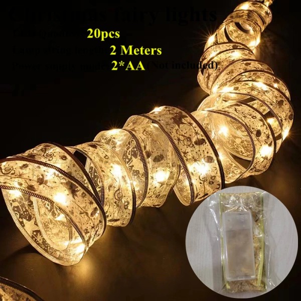Uusi Vuosi 2024 Luovat Pajunoksavalonauhat 20 LEDiä Joulukoriste Kotiin Noel Kerst Xmas Koristelu Navidad 2023 F251-Warm 20LED