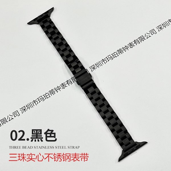 Klockarmband för Apple Watch iWatch för 42-44-45-49mm 02 svart