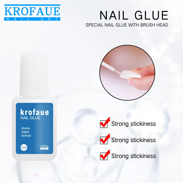 Halvtäckande Lösnaglar, 500 st Akryl Lösnagel Manikyrset, Konstgjorda Naglar i Fransk Stil med Design för Nagelkonst Clear set C