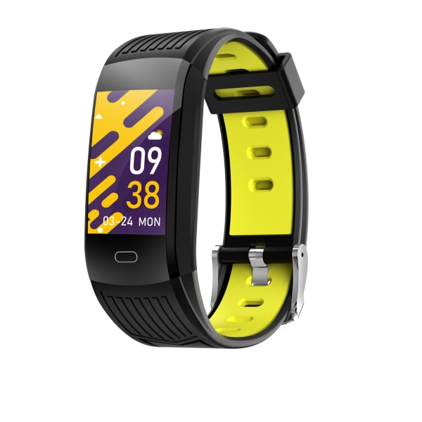 Smart Armband Anpassad Bakgrundsbild Pulsmätning Väder Musik Vattentät Sportarmband Klocka Outer Gray and inner White