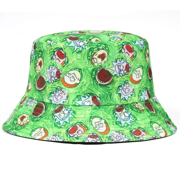 Pickle Rick Bomulls Ny Fiskehatt Rick Fiskehette US Anime Bomullstrykk Fisker Bob Hatt Sol Fiske Boonie Hatt 03 56-59cm