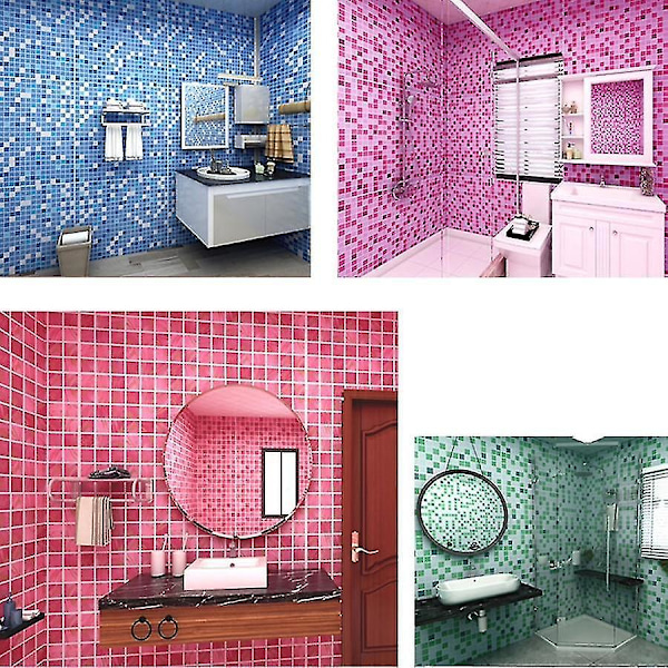 1M x 40CM PVC Vattentät Tapet med Mosaikmönster