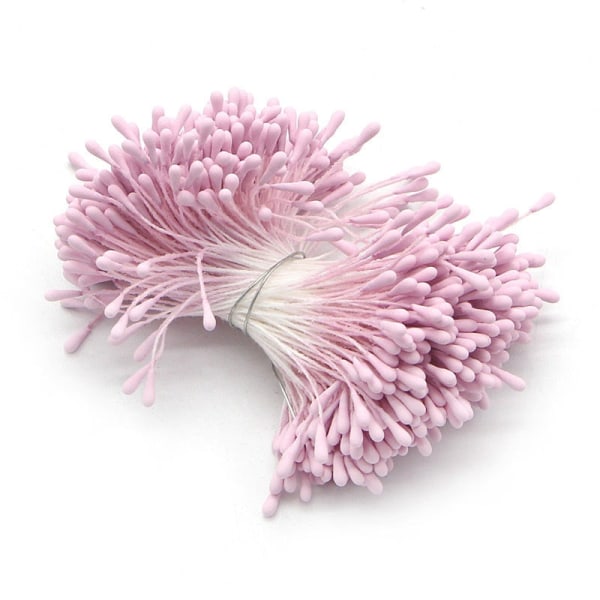 Hobbyartikler 144/420/600/1000 stk./Lot Blomster Pollenbærere 2mm DIY Kunstige Blomster Krans Til Bryllupsfest Hjemmeinnredning D0401 C9 Rose Red 420pcs