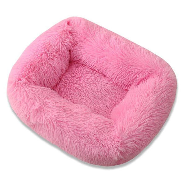 Blød Lang Plys Hundeseng Vinter Katteseng Chihuahua Yorkie Hvalpepude Lille Hundeseng Varm Kæledyrssofa Senge Til Hunde Katte Pink XS