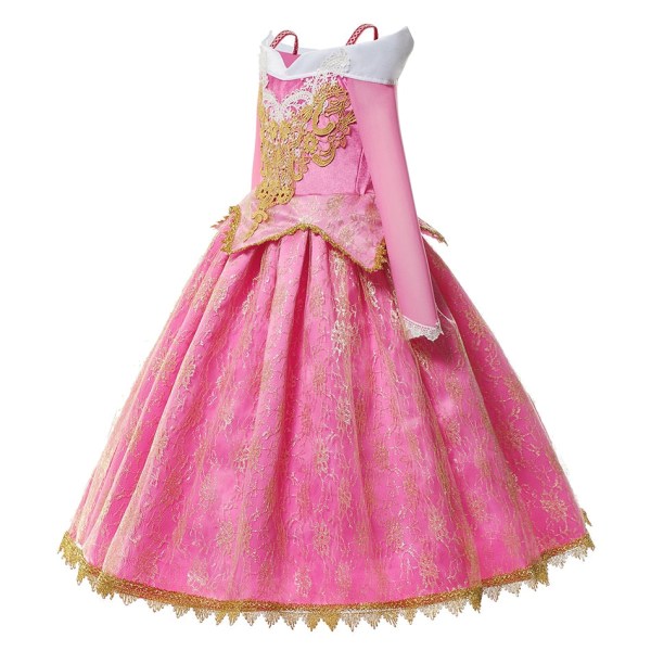 Prinsessa Ruusunen tyttöjen prinsessamekko lasten naamiaisasu cosplay Aurora ylellinen puku Halloween karnevaali verkkokangasvaatteet 6T (Tag 130) Aurora Set 1