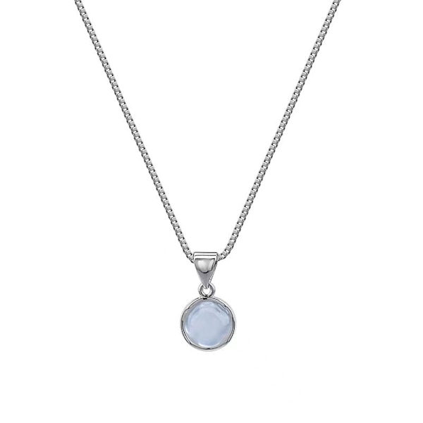 Månelys Blå Halskjede Kragebenskjede Smykker Dame Lett Tilbehør Moonlight Blue Necklace