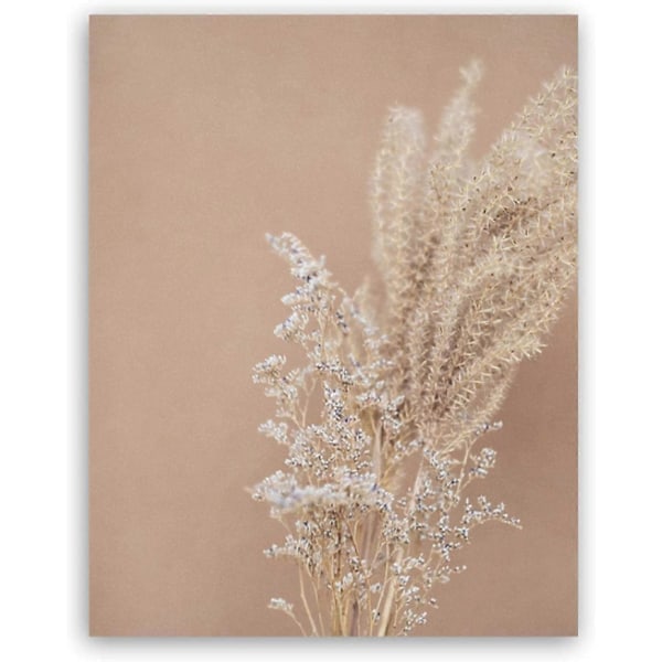 Målardukstryck Pampasgräs Växter Naturlandskap Torkat Gräs Modern Boho Botanisk Affisch Galleribilder 20x30cm(8x12in)x3 Oramad