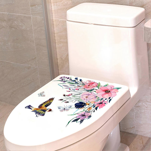 1 Set Koristeellinen WC-tarra Helppo käyttää PVC Itseliimautuva Herkkä Kukka Kannettava Seinä Jääkaappitarra Päivittäiseen käyttöön 30 X 40cm 30 X 40cm