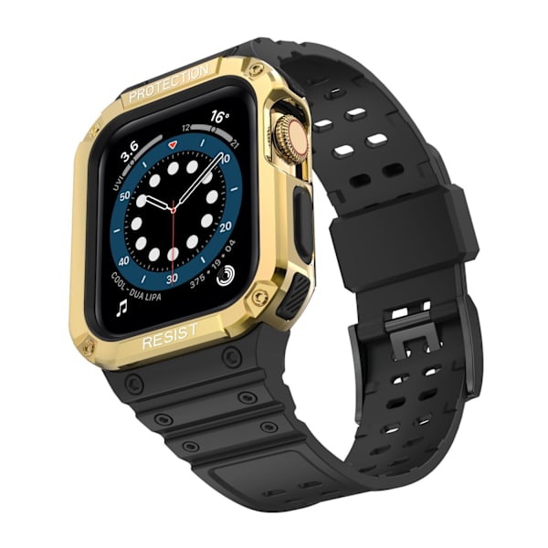 Klockarmband för Apple Watch iWatch 38/40/41mm Universal Space Svart + Guldram