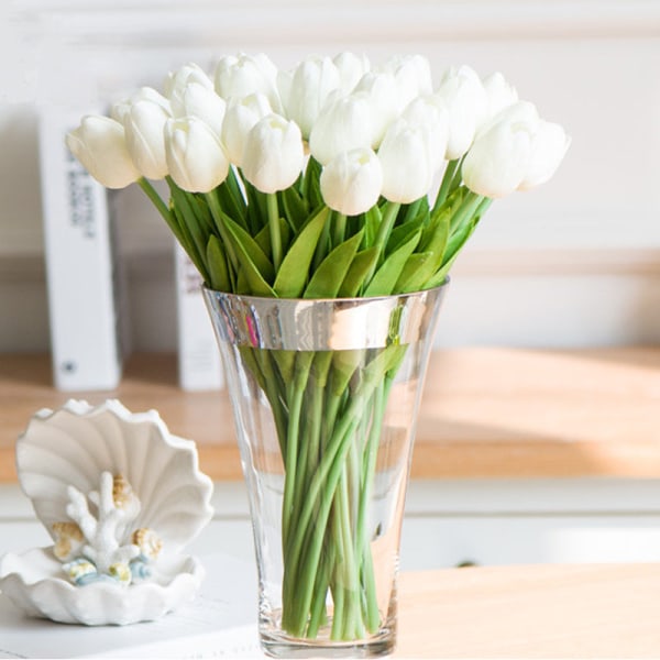 5/10 stk. Tulipan Kunstig Blomst Ekte Berørings Kunstig Bukett Falsk Blomst For Bryllupsfest Dekor Forsyninger Hjem Hage Ornamenter F17 10PCS