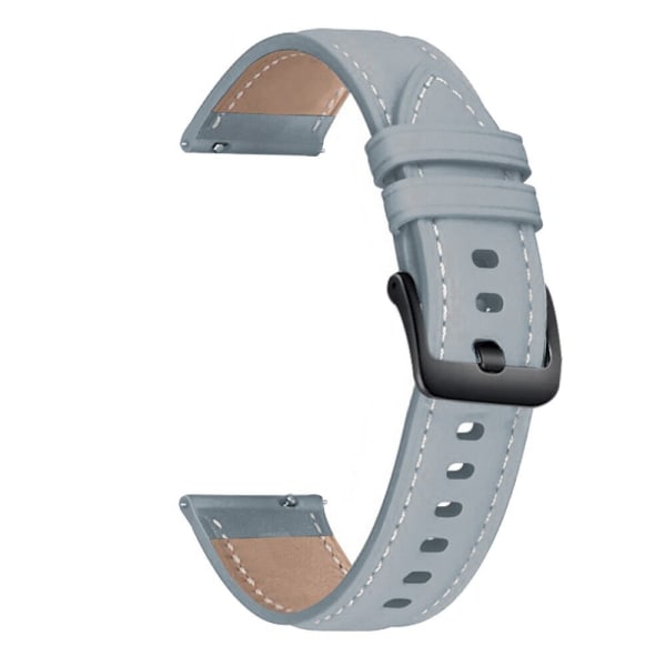 För Samsung Galaxy Watch 3 45mm Armband Äkta Läder Band 22mm Watch Armband Klockarmband Armband För Galaxy Watch 46mm Black-Silver 22mm