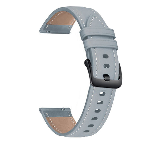 För Samsung Galaxy Watch 3 45mm Armband Äkta Läderband 22mm Klockarmband Armband Klockarmband Armband För Galaxy Watch 46mm Coffee-Silver 22mm
