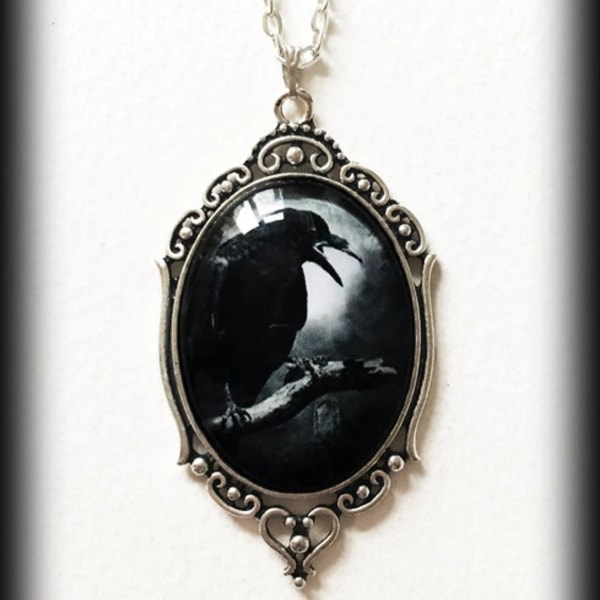 Gothic Crow Forest Charm Halsband Cross Crow Hänge Halsband Mystic Witch Smycken Presentaccessoarer Repkedja Goth Crow Choker Style 1 China