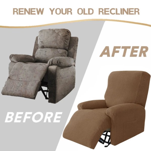 Polar Fleece Fåtöljöverdrag Delad Relax Allomfattande Lazy Boy Stolskydd Vilstol Enkel Soffa Överdrag Fåtöljöverdrag A8 Recliner Cover