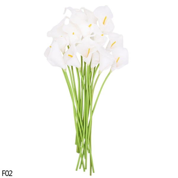 10 stk. høykvalitets ekte berøringsfølelse Calla Lily kunstige blomster Calla Lily bukett for bryllupsbukett Brude hjem blomsterdekorasjon F11 10pcs