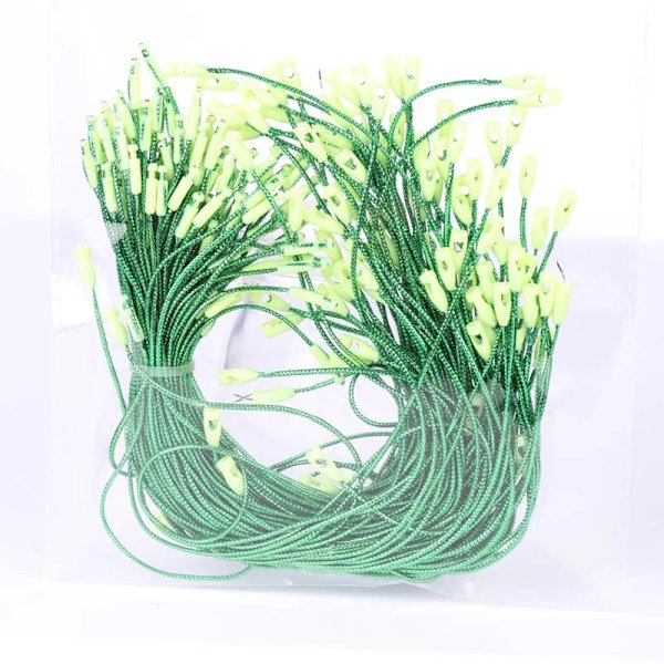 100 st 20 cm Polyestertrådar för Julhängen Julgran Julkula Etikettverktyg Juldropp Ornament Tillbehör Red 20cm
