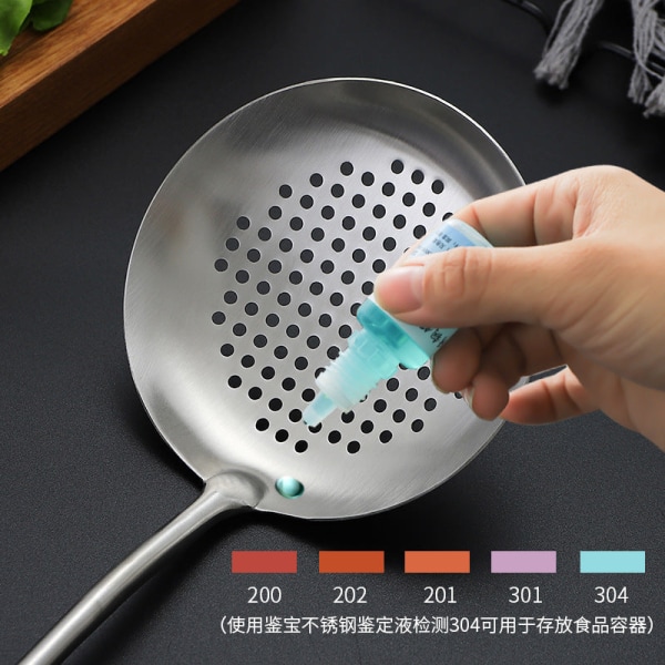 Spatel i rustfritt stål Husholdningsmatlaging Suppeskje og sil Spatel Kjøkkenutstyrsett 304 hollow handle spatula