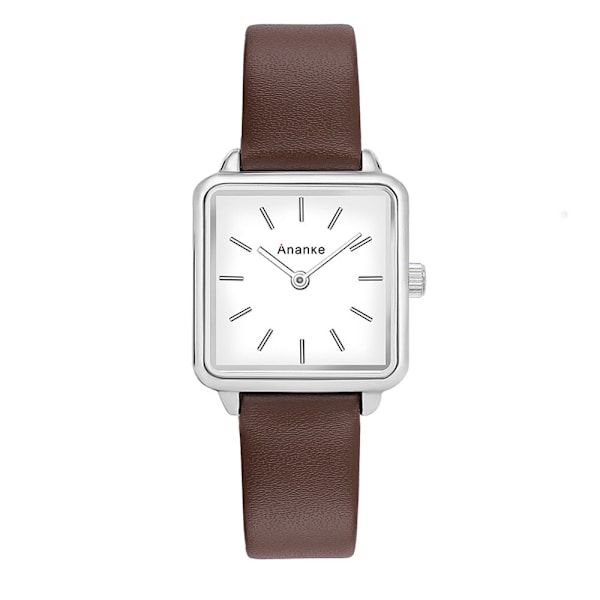 Damklocka Mode Casual Damklocka Japanskt Urverk Läderarmband Vattentät Kvarts Klocka An2510