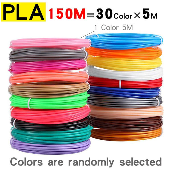 PLA Filament til 3D Pen Udskrivningsmateriale 10/20 Ruller 10M Diameter 1,75mm 200M Ingen Lugt Sikkerheds Plastik Refill til 3D Printer Pen 200M 20 Color PLA